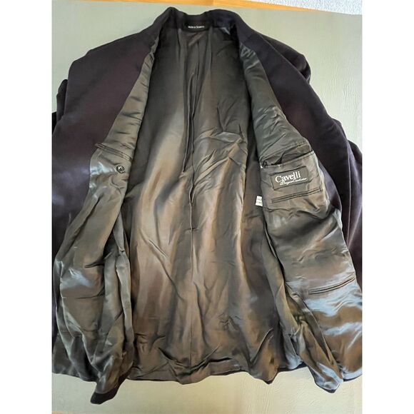 Cavelli Men's Angora and Wool Brown Three-Button Blazer Size 40 Business - Picture 13 of 14